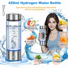 Portable Hydrogen Water Bottle Hydrogen Aqua Daily Equivalently Anti-Oxidant US