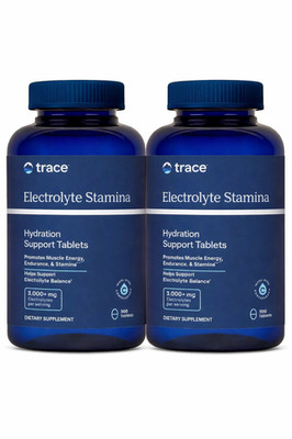 NEW SEALED Trace Electrolyte Stamina Big Bottle 300 tabs Factory Sealed 2 Packs