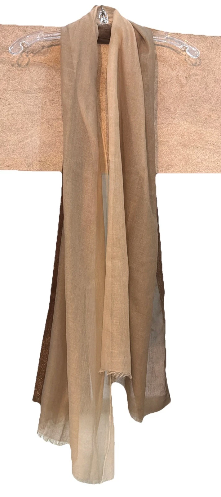 NWT CHICO’S Natural Ombré Oblong Scarf Wild Truffle One Size MSRP $39.50
