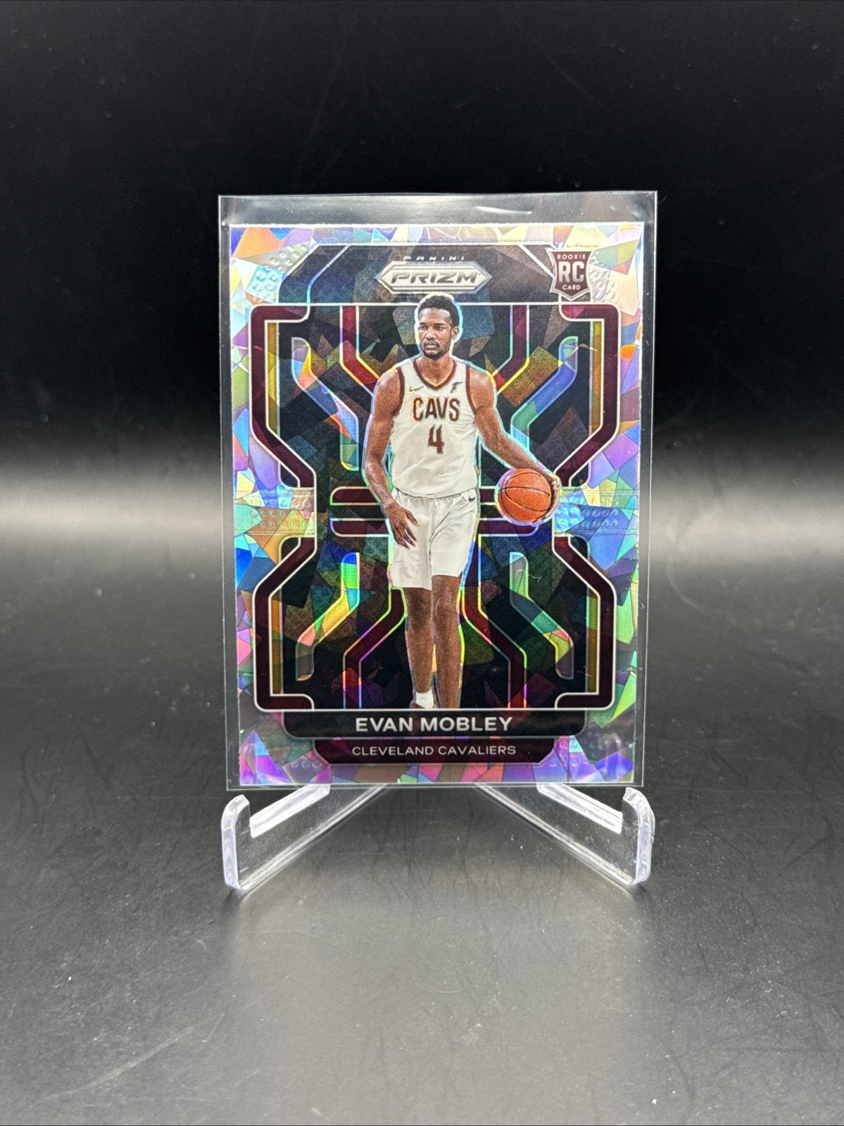 2021-22 Panini Prizm Evan Mobley #325 Silver Cracked Ice Rookie RC Cavs
