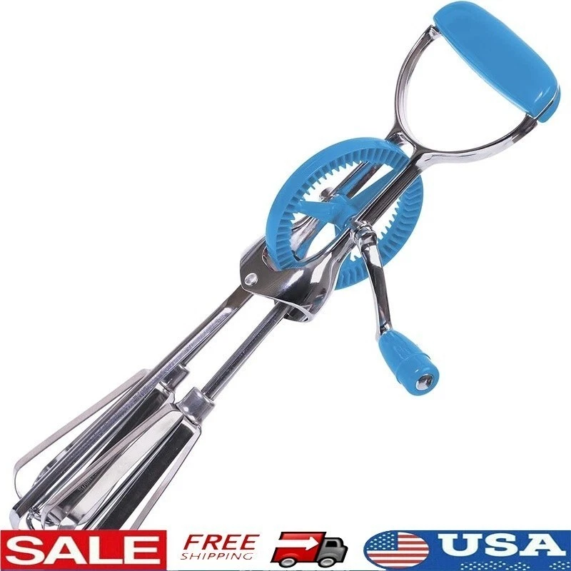 Efficient Egg Beater W/ ABS Stainless Steel Blades Dishwasher Safe Kitchen Tool