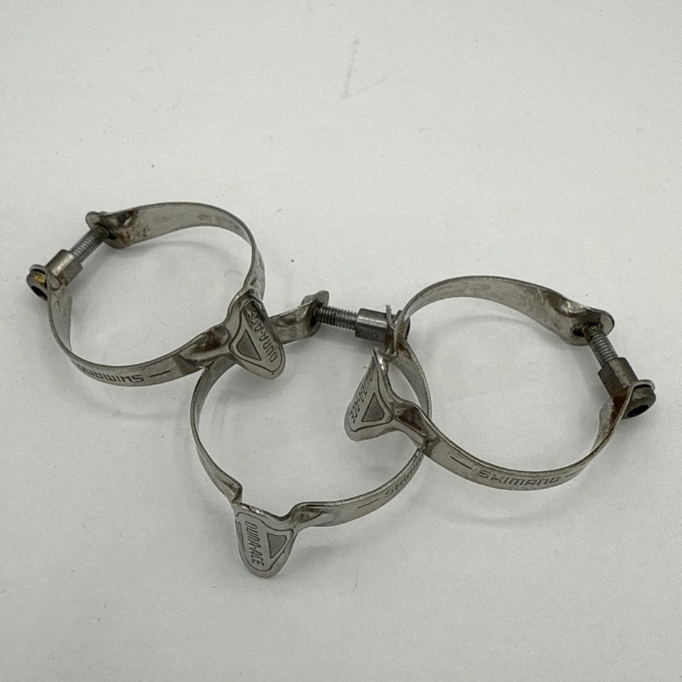 Juego de pinzas de abrazaderas de tubo superior Shimano guías de cable de freno Dura Ace bandas bicicleta de colección Foto 3 de 4