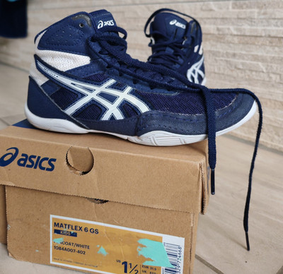   ASICS Matflex 6 Kinder-Ringerschuhe | Gr. 31,5 | Blau/Weiß