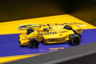 Ayrton Senna Lotus 99T F1 First Monaco Win 1987 -  1:43 Framed Diecast Car Decor