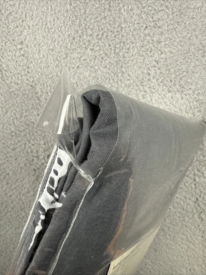 West Elm European Flax Linen Curtain Panel Lined Light Filter 48x84 Graphite NEW - Image 4 of 4