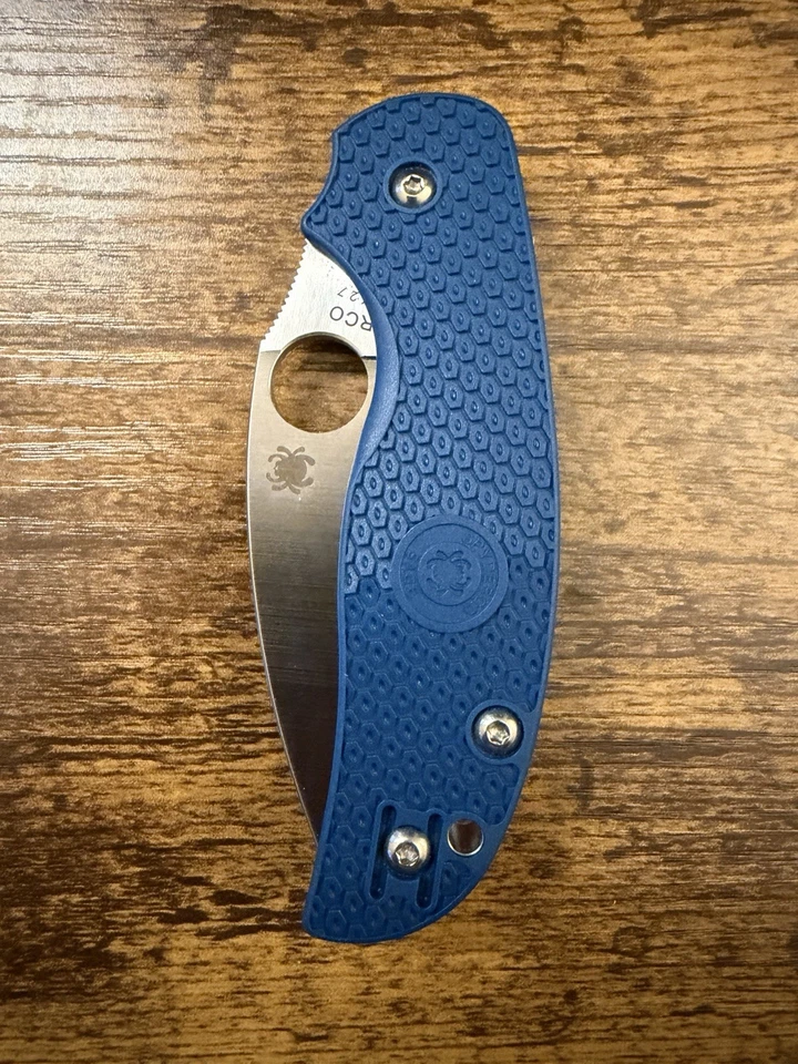 Spyderco Sage 5 Compression Lock Cobalt Blue FRN Folding SPY27 Knife 123PCBL - Image 3 of 4