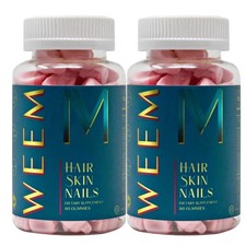 WEEM Hair Skin and Nails Gummies - Supports Healthy Hair - Vegan biotin Pack 2