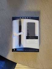 NUOVO set penna a sfera Cross Tech2 e stilo nero con panno per la pulizia in microfibra