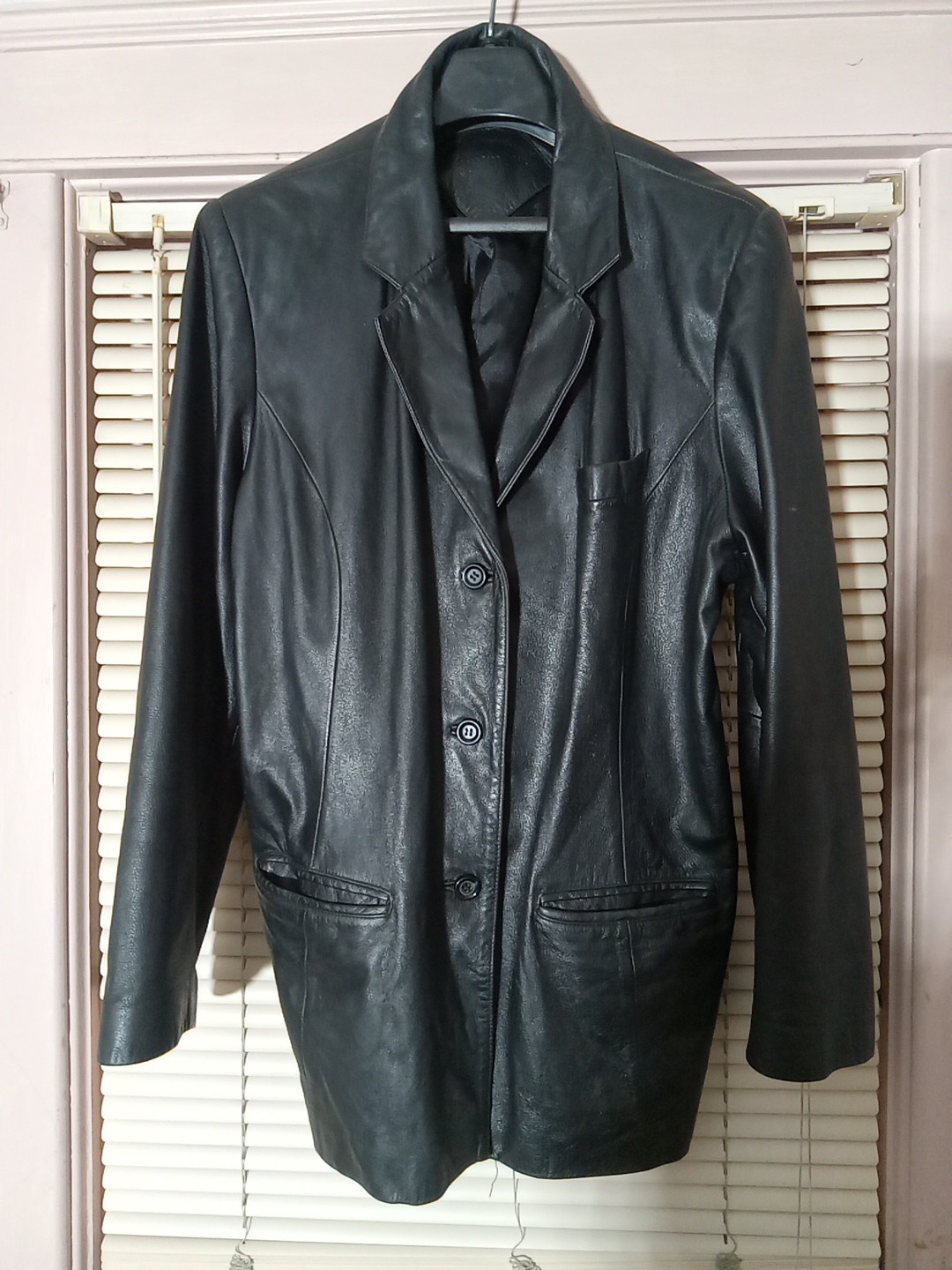 Black leather jacket women 2XL