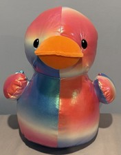 Medium 14" Metallic Patriotic Rubber Duck Plush Stuffed Animal Red White Blue