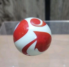 Vintage Uranium Glass Slag Ball Marble Gear Shift Knob Akro Hot Rod Ox Blood Red