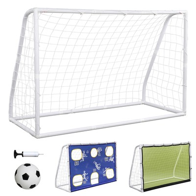 PVC Pipe Three In One Football Goal with Target Cloth 182x120x80cm Soccer Net