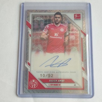 Topps Bundesliga Chrome 2025-26 Nadiem Amiri Auto /52 (Jersey Number) Mainz 05