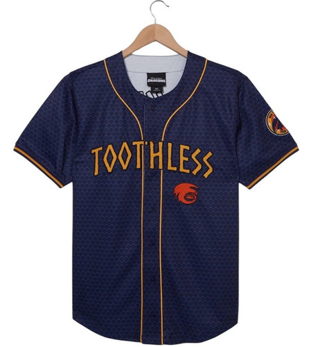 DreamWorks How to Train Your Dragon Toothless Baseball Jersey Size XL- BoxLunch