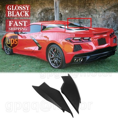 For Corvette C8 All Model 2020-2026 Gloss Black Rear Upper Intake Port Cover Kit