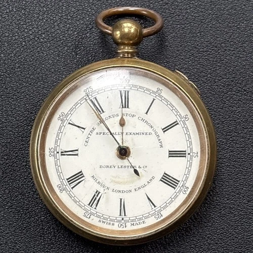 Antique Dorey Lester & Co Pocket  Watch Doctors Chronograph, GOLDORE -Swiss Made
