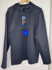 SPYDER Active Men's Size Large Full Zip Stretch Hoodie Jacket BLACK- NEW w/Tags