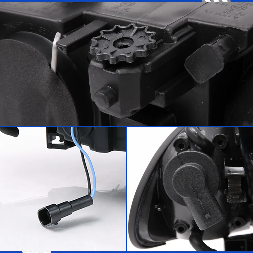 1999-2001 BMW E46 3-Series Coupe Dual LED Halo Projector Black Headlights Pair Foto 4 de 4