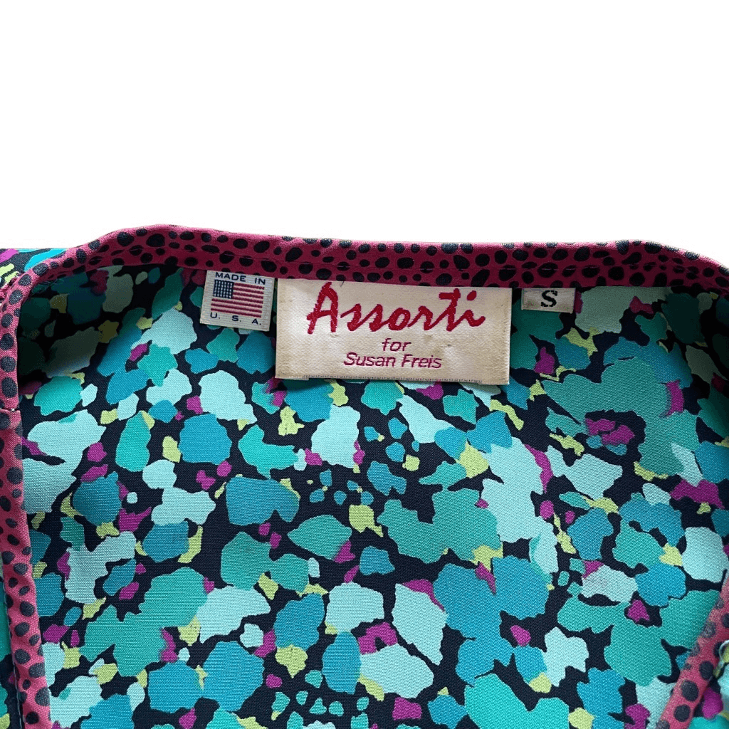 Assorti for Susan Freis Skirt Set Womens S Pink Green