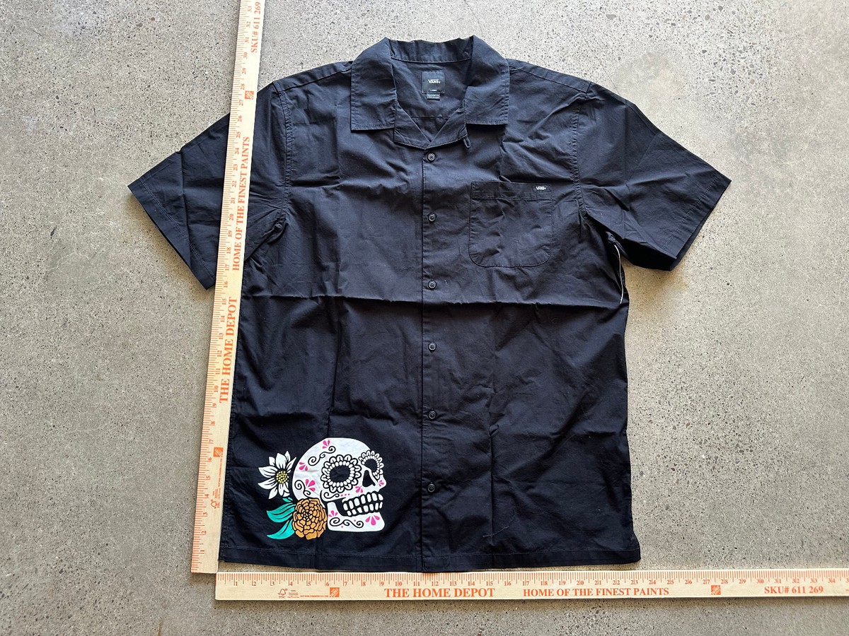 Deadstock NWOT Vans Guided Dia de Los Muertos Black Cotton