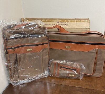 Vintage Samsonite Special Edition 3 Piece Luggage Set Carry on Case NEW NOS