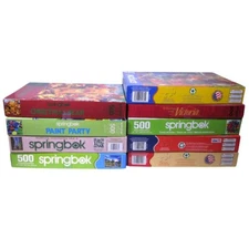 Lot of 9 Springbok Jigsaw Puzzles 500 Pieces Complete