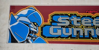 NAMCO Steel Gunner 2 Arcade Game Plexi MARQUEE 6.25