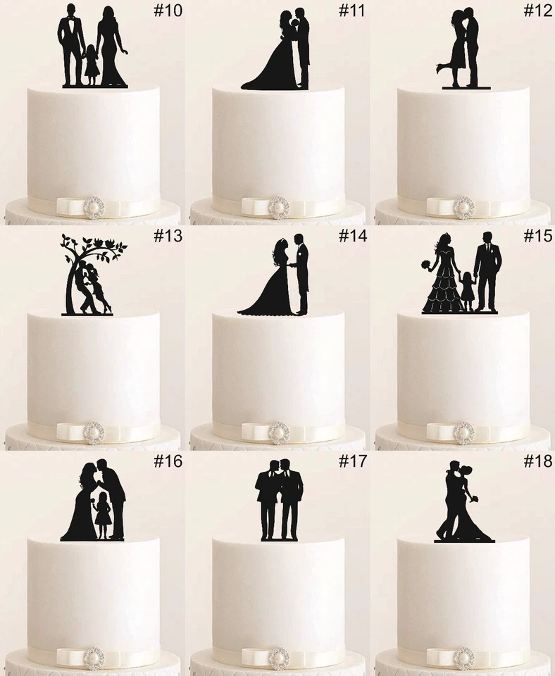 Figurine à gâteau Cake Topper Wedding mariage étages acrylique bouchon à gâteau figurine NEUF