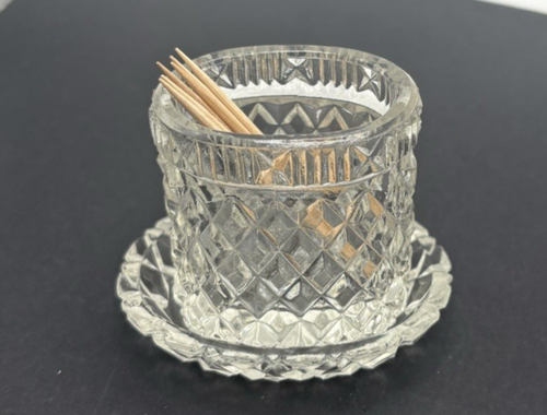 Vintage Mouthwash Cup and Saucer Or Toothpick Cup And Saucer Two Pieces