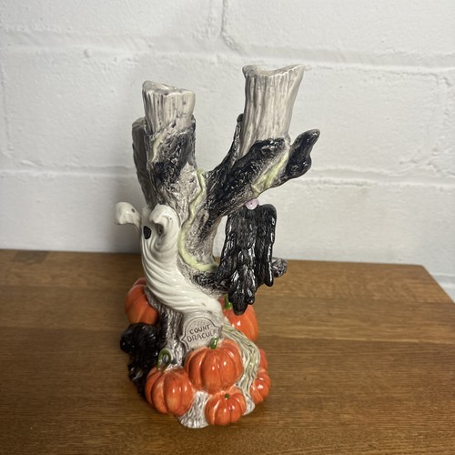 1988 Fitz & Floyd Halloween Geier Baum Kandelaber Geist Kürbis - Bild 4 von 8