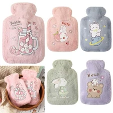 Portable Cute 500ml Hot Water Bag Plush Cover Hot Water Bottle Hand Warmer