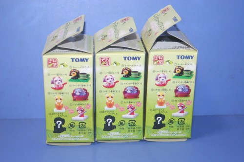 Ocha ken Dog Mascot Figure Set of 3 Ryokucha Ryoku ,Oolong Tea Lon , Earl TOMY - Picture 21 of 23