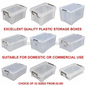 clear plastic crates with lids