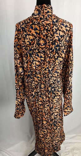 Free People Burnt Copper House Maxi Robe Kimono Duster Size S - Picture 6 of 7