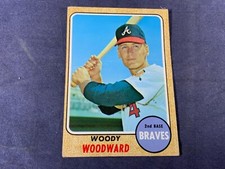V4-73 BASEBALL CARD - WOODY WOODWARD ATLANTA BRAVES - 1968 TOPPS - CARD #476