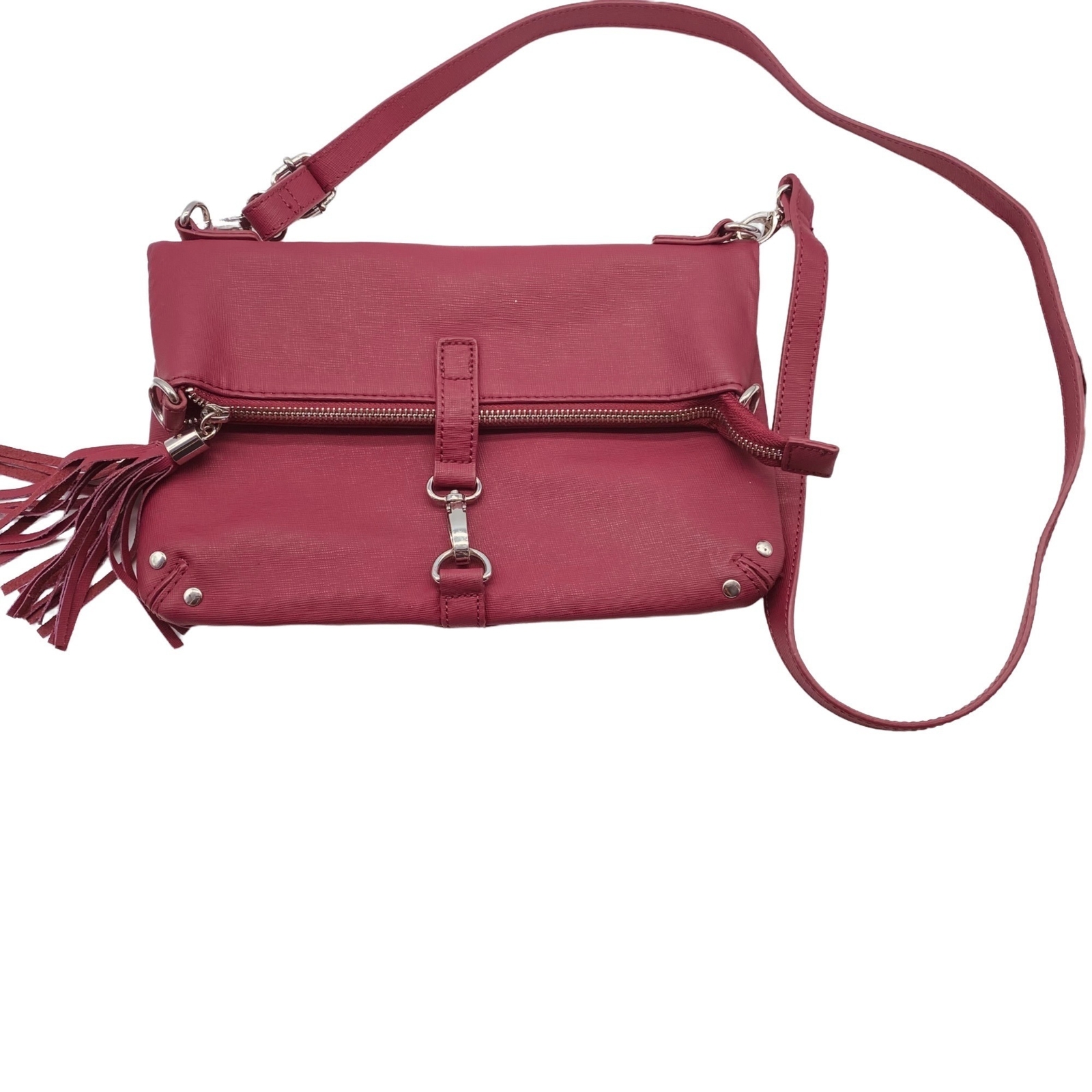 Joy MANGANO Crossbody Genuine Leather Purse Bag Tasse… Gem