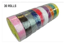 TapesSupply 30 rolls rainbow electrical tape 3/4" x 66 ft fast free shipping