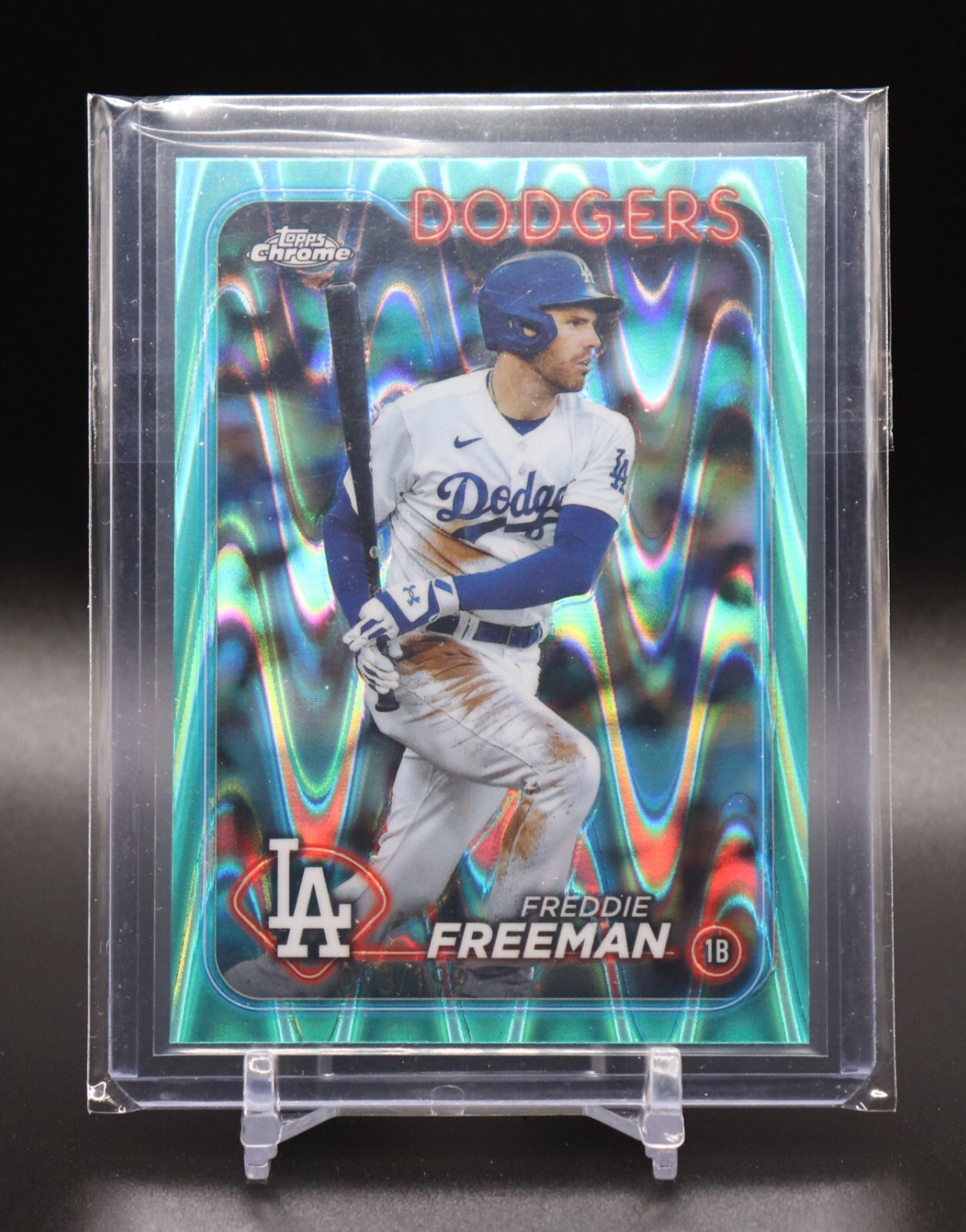 2024 Topps Chrome Freddie Freeman Aqua Raywave Refractor /199
