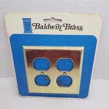 Baldwin Brass Classic Double Duplex-Outlet Plate Solid Brass #4771-030