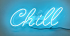 Chill Aqua Blue Acrylic 14" Neon Light Sign Lamp Home Real Glass Display Artwork