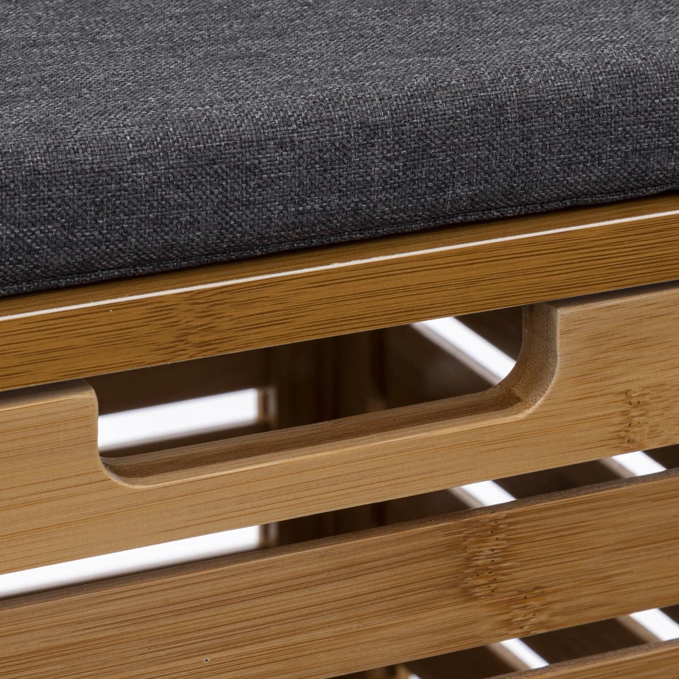 Badhocker BAMBOO mit Wäschekorb, 2in1 - Bild 3 von 4