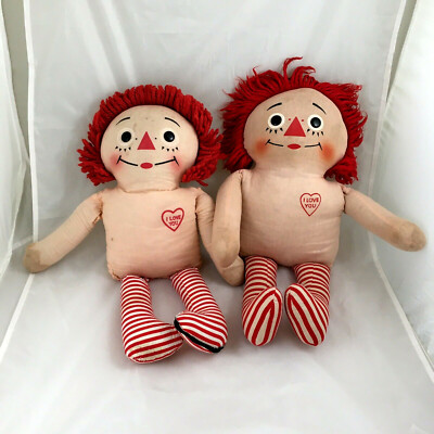 Vintage Collectable Raggedy Ann And Andy Teachable Dolls | eBay