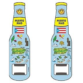 Bottle Opener Magnet Puerto Rico - Set of 2 Fridge Souvenirs (Puerto Rico) - 第 1/1 張圖片