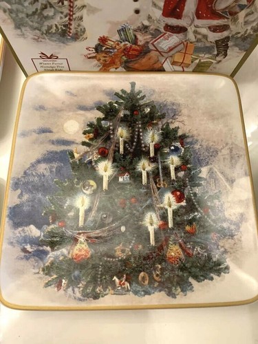 Pottery Barn plate Christmas Nostalgic holiday appetizer party dessert Santa o - Picture 12 of 12