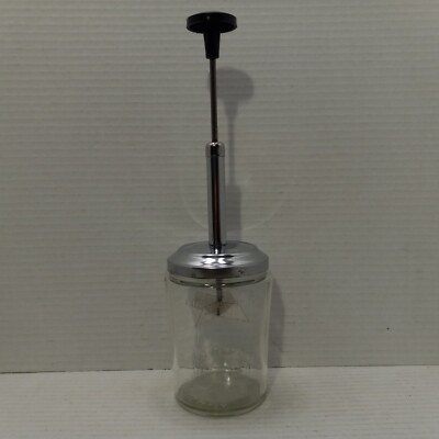 Vintage Acme 1  1/2 Cup Glass Food Nut Chopper 12Oz Measuring Cup Steel Handle  