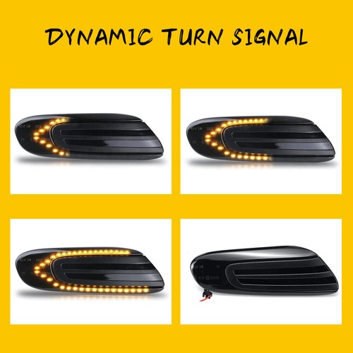 For MINI Cooper F55 F56 F57 Smoked Lens Sequential Amber LED Fender Side Marker - Picture 7 of 9