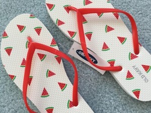 old navy watermelon flip flops