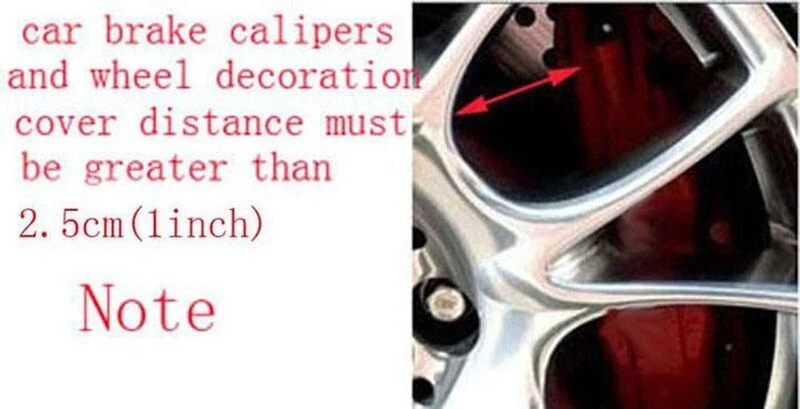 Car brake caliper covers 3D style F&R 4PCS Fit for 2000-2020 Chevrolet Camaro - Image 4 of 4