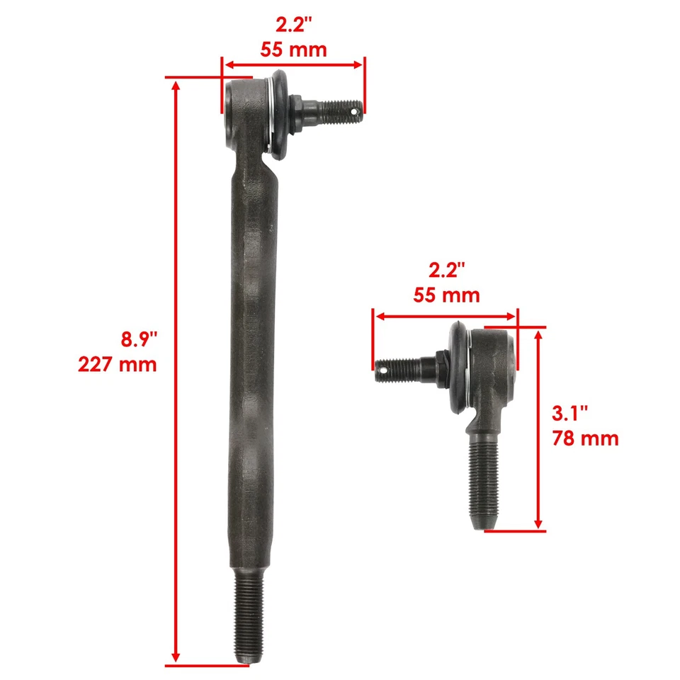 Tie Rod Set for Kawasaki Bayou 300 KLF300-B 2X4 1988-2004 Left & Right Side - Image 3 of 4