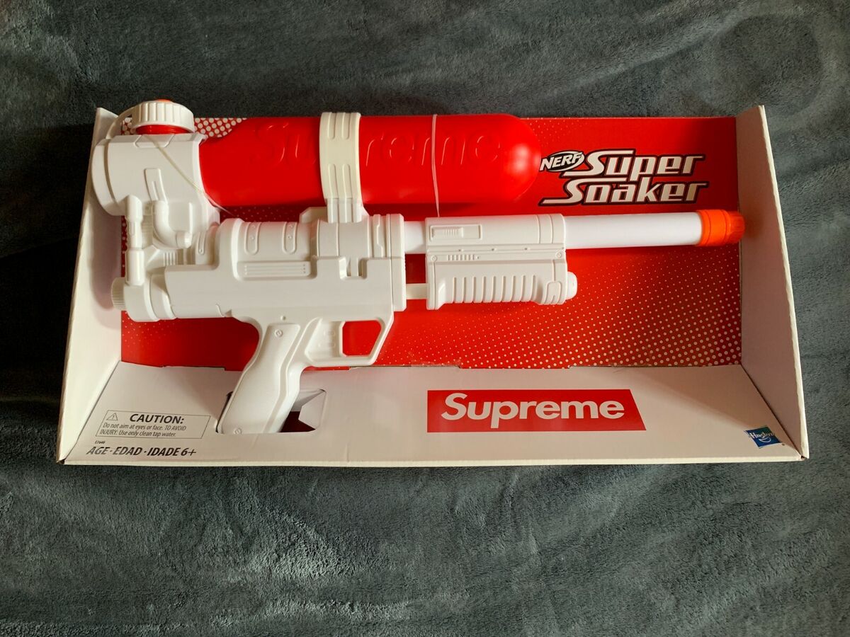 Supreme X Super Soaker 50 Water Blaster Gun WHITE RED SS19 Supreme X Super Soaker 50 Water Blaster Gun WHITE RED SS19
